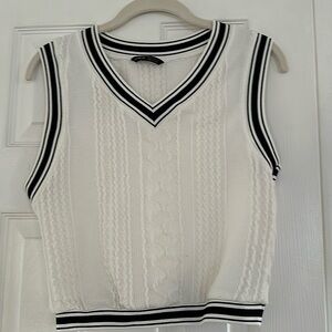 Cute white and black vest